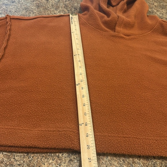 Double Zero Sherpa Fleece Hoodie Baked Clay Long Sleeves Womens Slash Size M/L - Picture 10 of 10